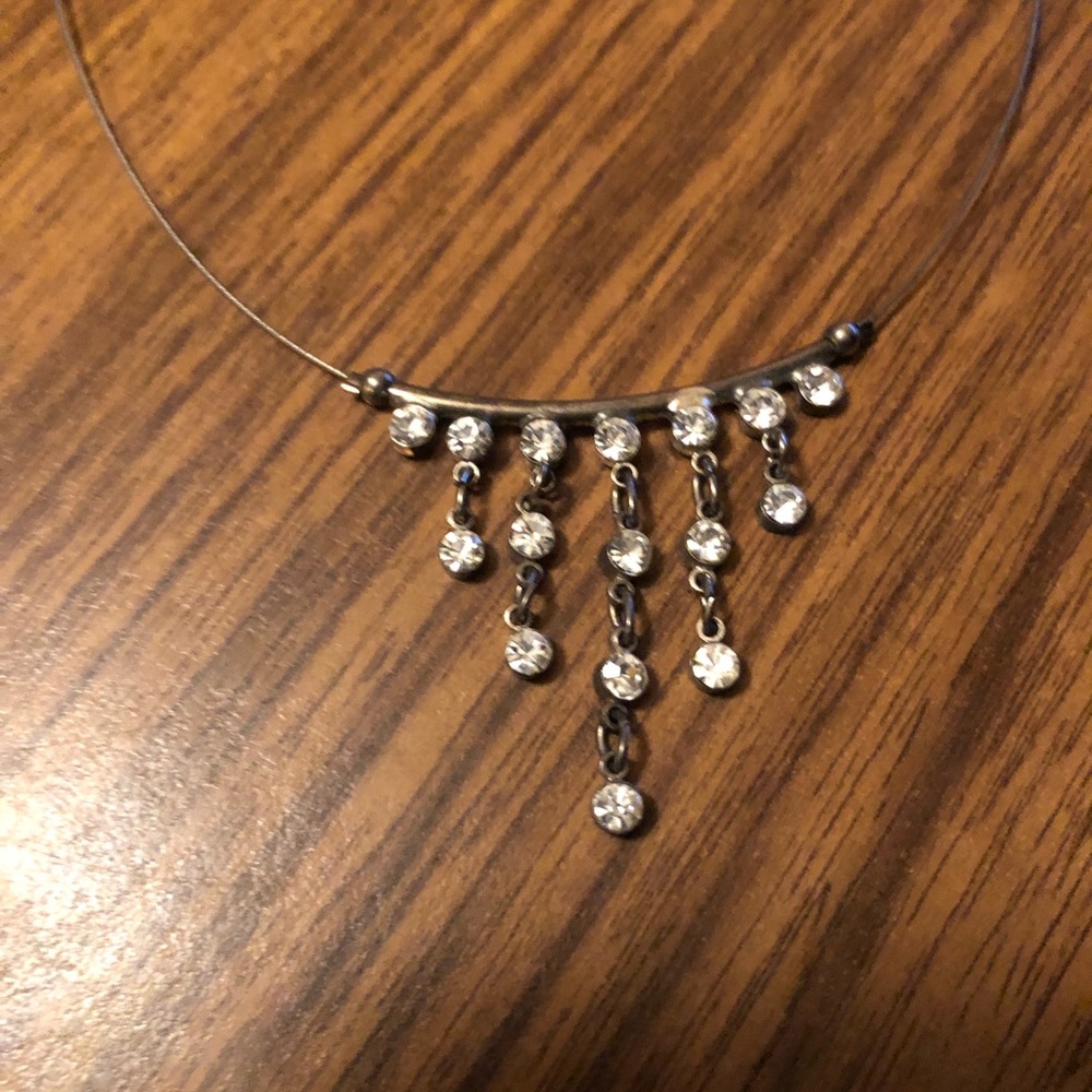 Icicle Rhinestone Choker Necklace - Picture 5 of 6